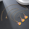 Alloy Ghost Pattern Jewelry Electroplated Earrings And Necklace