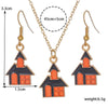 Alloy Ghost Pattern Jewelry Electroplated Earrings And Necklace