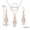 Alloy Ghost Pattern Jewelry Electroplated Earrings And Necklace