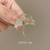 Alloy Ginkgo Leaf Brooch Electroplated Women's Natural Style Shirt Suit Accessory Pin