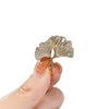 Alloy Ginkgo Leaf Brooch Electroplating Natural Style Ladies Accessories
