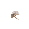 Alloy Ginkgo Leaf Brooch For Women With Electroplating Design