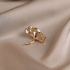 Alloy Ginkgo Leaf Brooch For Women With Electroplating Design