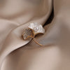Alloy Ginkgo Leaf Brooch For Women With Electroplating Design