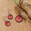 Alloy Glass Necklace For Women Elegant Plant Flowers Geometric Style