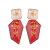 Alloy Glass Stainless Steel Earrings Electroplating Trendy Jewelry