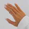 Alloy Glossy Leaf Spring Asymmetrical Pleated Wing Electroplated Geometric Personality Bracelet