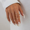 Alloy Glossy Leaf Spring Asymmetrical Pleated Wing Electroplated Geometric Personality Bracelet