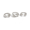Alloy Glossy Plain Geometric Wide Bracelet And Ring Set For Women With Electroplating