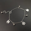 Alloy Gold Plated Anklet With Three Bells For Women Cartoon And Plant Flowers Style Electroplated Foot Ornaments