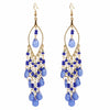 Alloy Gold Plated Women's Bohemian Style Water Drops Tassel And Crescent Earrings