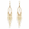 Alloy Gold Plated Women's Bohemian Style Water Drops Tassel And Crescent Earrings