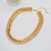 Alloy Gold Strap Diamond Necklace Mid Ancient Vintage Choker For Women