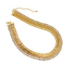 Alloy Gold Strap Diamond Necklace Mid Ancient Vintage Choker For Women