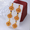 Alloy Goldplated Dripping Oil Hollow Filigree Pendant Necklace For Women