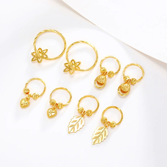 Alloy Goldplated Elegant Fashion Tassel Star And Heart Earrings For Women