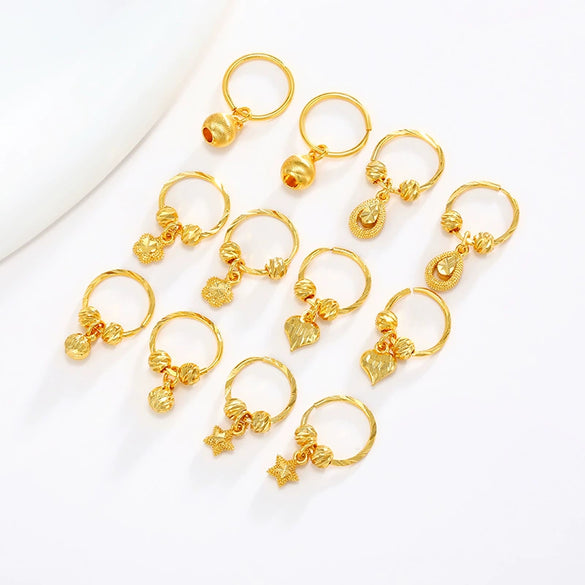 Alloy Goldplated Elegant Fashion Tassel Star And Heart Earrings For Women