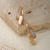 Alloy Goldplated Heart Earrings For Women With Geometric Style