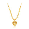 Alloy Goldplated Heartshaped Pendant Water Wave Chain Necklace For Women