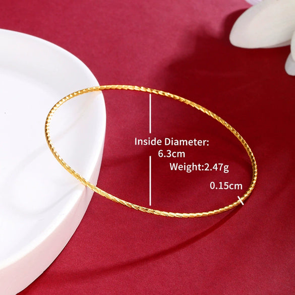 Alloy Goldplated Minimalist Geometric Women's Bracelet
