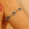 Alloy Gothic Cross Bracelet With Electroplating Crown And Roman Numerals Pattern Retro Dark Style Unisex