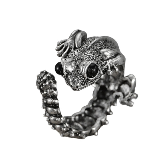 Alloy Gothic Lizard Animal Hiphop Open Ring