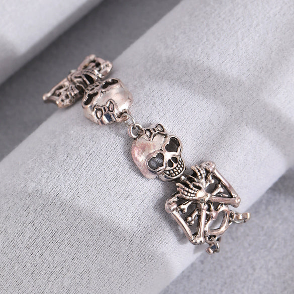 Alloy Gothic Skull Geometric Style Electroplated Unisex Bracelet