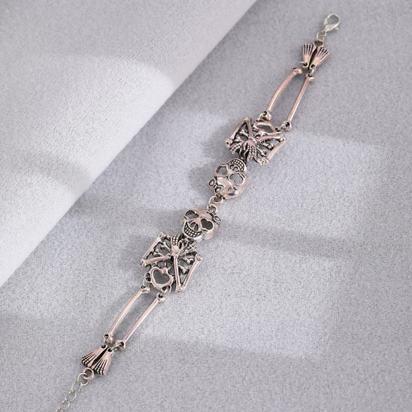 Alloy Gothic Skull Geometric Style Electroplated Unisex Bracelet