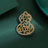Alloy Gourd Brooch Electroplated Minimalist Style Women's