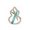 Alloy Gourd Brooch For Women Electroplated Antique Elegant Style