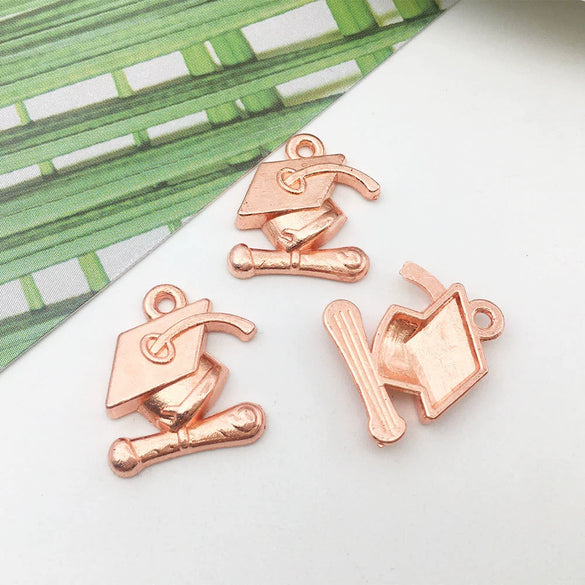 Alloy Graduation Cap Cartoon Style Jewelry Accessories Pendant With Electroplating