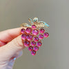 Alloy Grape Brooch For Women Electroplated Fruit Style Luxury Accessory