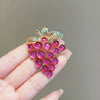 Alloy Grape Brooch For Women Electroplated Fruit Style Luxury Accessory