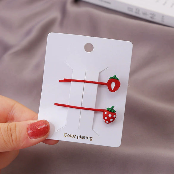 Alloy Hair Accessories With Fruit And Flower Design And Baking Paint Process