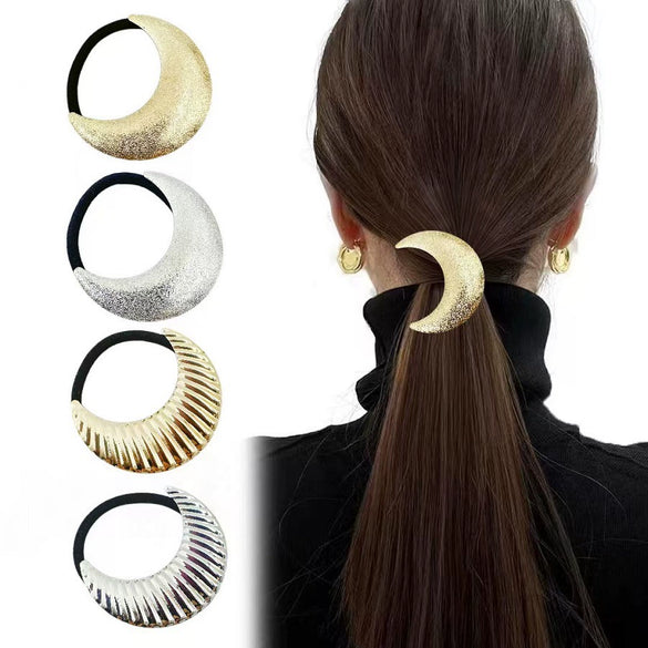 Alloy Hair Tie Electroplating Minimalist Hair Ring Ponytail Hair Band Hair Rope