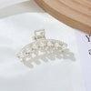 Alloy Hairpin Elegant Diamond Pearl Cross Double Classic Inlay Design