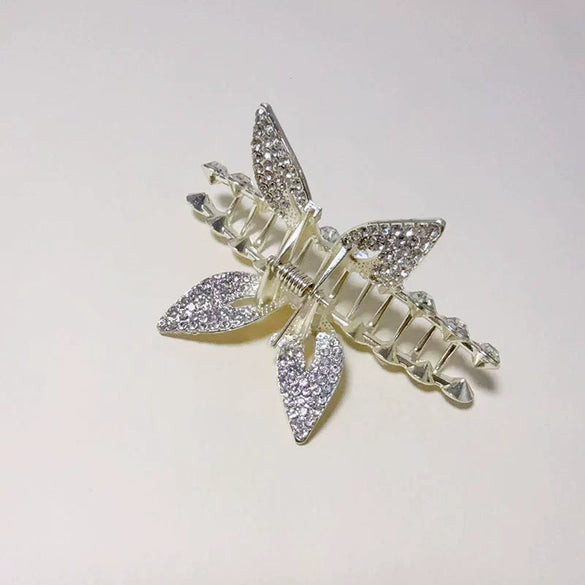 Alloy Hairpin Elegant Diamond Pearl Cross Double Classic Inlay Design