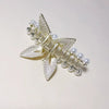 Alloy Hairpin Elegant Diamond Pearl Cross Double Classic Inlay Design
