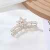 Alloy Hairpin Elegant Diamond Pearl Cross Double Classic Inlay Design