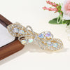 Alloy Hairpin With Diamond For Women Spring Clip Style Creative Butterfly Design Highend Crystal Elegant Plants Flowers Style