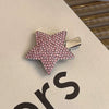 Alloy Hairpin With Rhinestone For Women Pink Love Style Duckbill Clip
