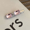 Alloy Hairpin With Rhinestone For Women Pink Love Style Duckbill Clip