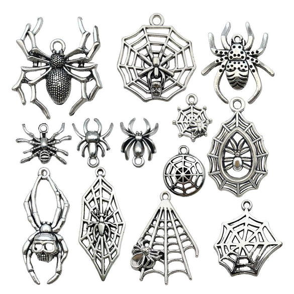 Alloy Halloween Jewelry Charms With Skull Skeleton Hand Pumpkin And More Electroplated Accessories
