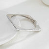 Alloy Hammered Geometric Curved Exaggerated Open Bracelet With Electroplating