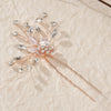 Alloy Hand Knitted Flower Leaf Bridal Hair Comb Pin Hair Accessories For Women