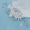 Alloy Hand Knitted Flower Leaf Bridal Hair Comb Pin Hair Accessories For Women