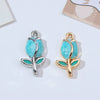 Alloy Hand Knitting Plants Flowers Pendant Jewelry Accessories