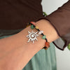 Alloy Handmade Bohemian Asymmetrical Colorful Gravel Beaded Spiral Star Shaped Geometric Patterned Women's Bracelet