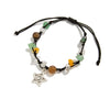 Alloy Handmade Bohemian Asymmetrical Colorful Gravel Beaded Spiral Star Shaped Geometric Patterned Women's Bracelet
