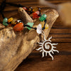 Alloy Handmade Bohemian Asymmetrical Colorful Gravel Beaded Spiral Star Shaped Geometric Patterned Women's Bracelet